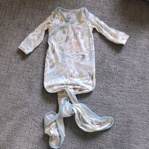 Copper Pearl Knotted Gown Newborn Dinosaur